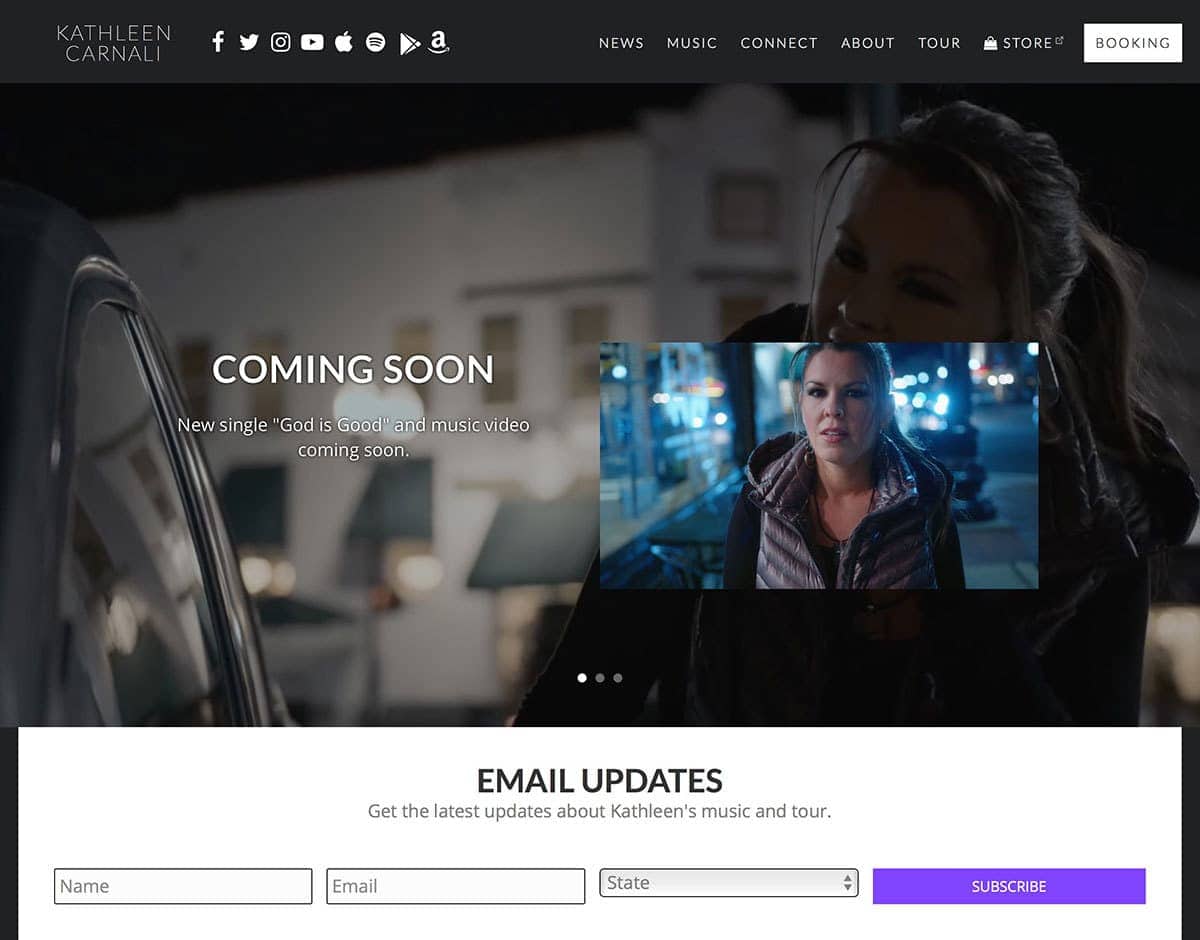 Kathleen Carnali - Professional Web Design by Johnny Flash Productions