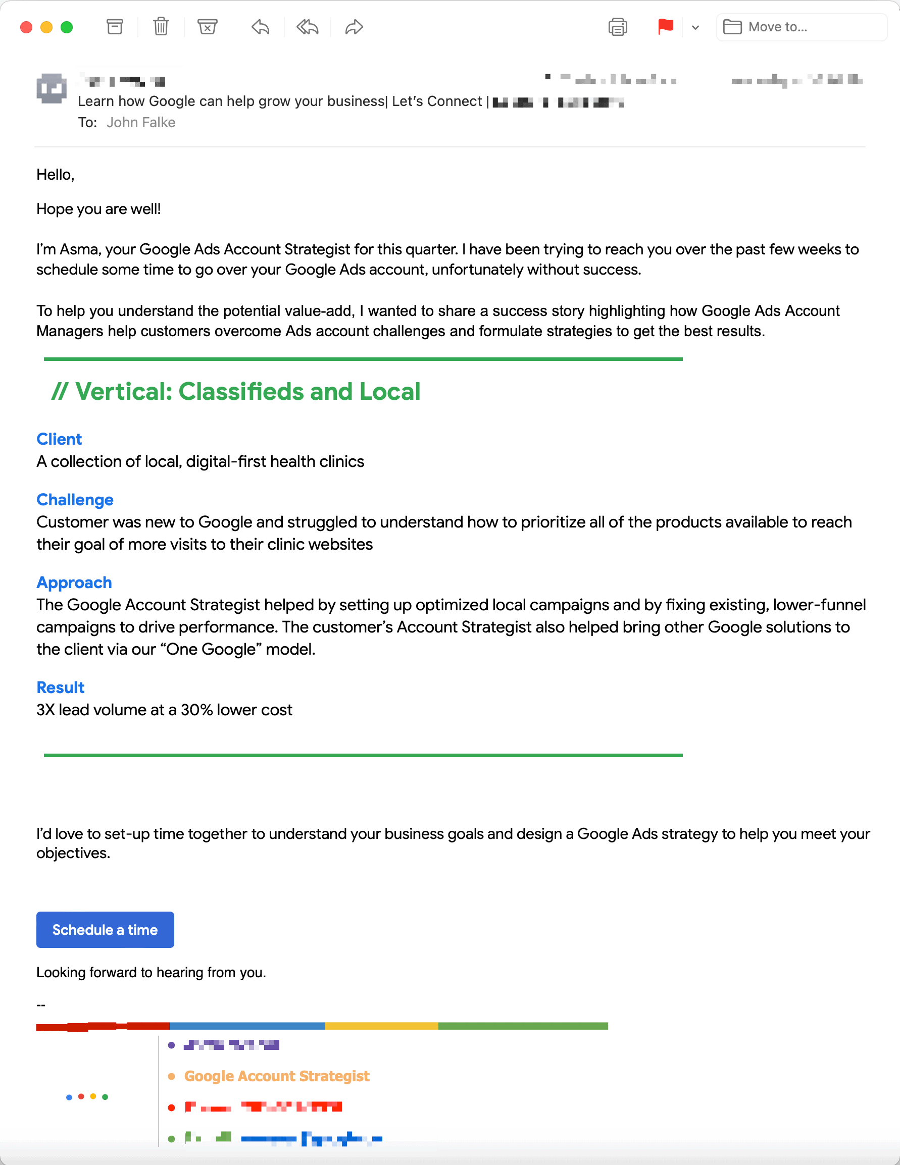 A google ads call request