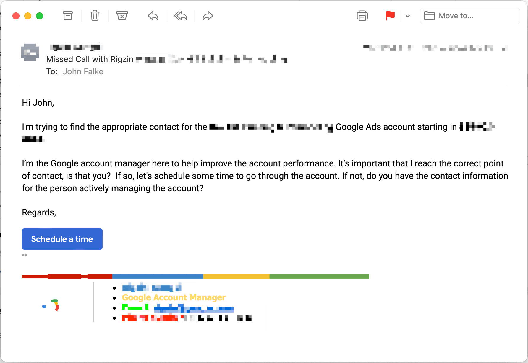 google ads call request