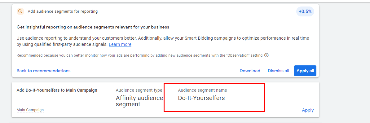 irrelevant audience segments