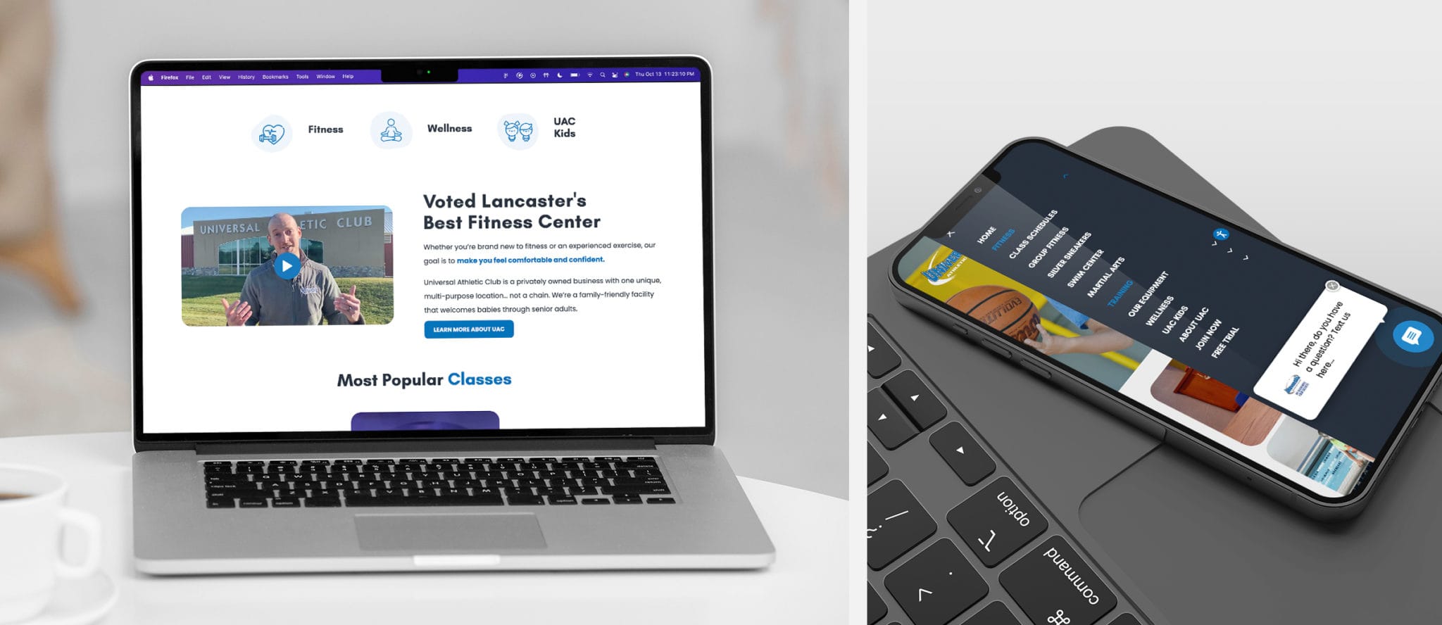 Universal Athletic Club Website by Johnny Flash Productions