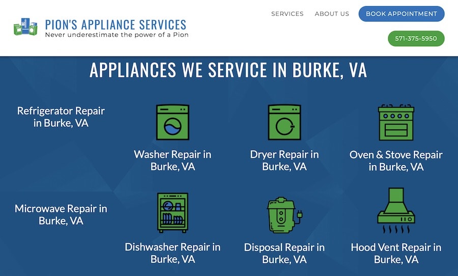 pion appliance - burke va