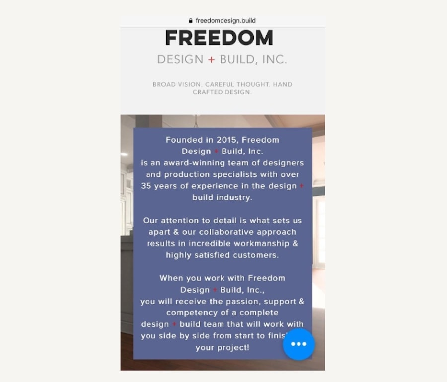 Freedom Design + Build old design