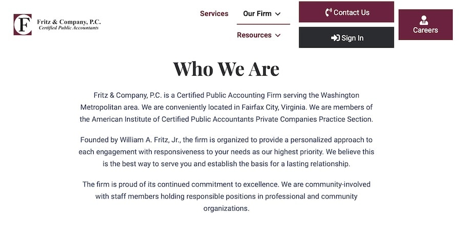 fritz and co about page
