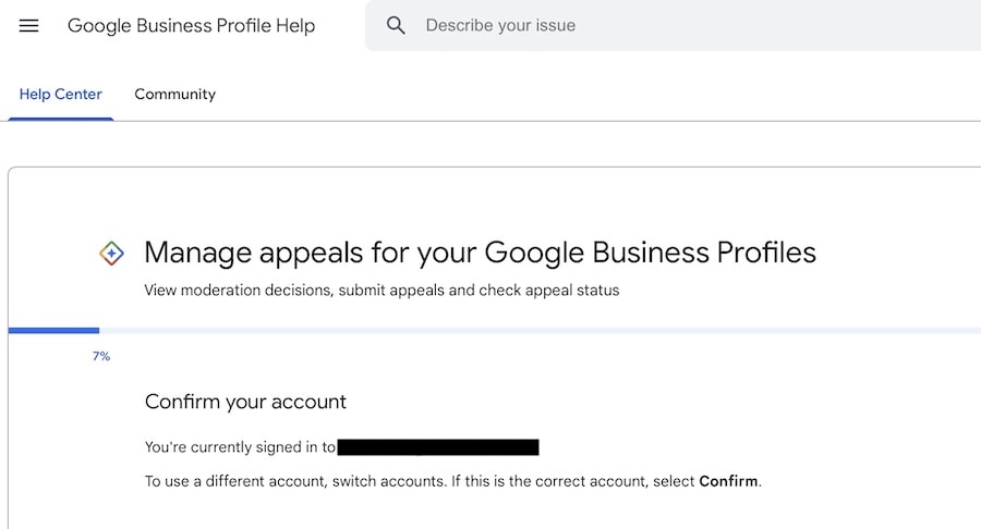 google appeal tool